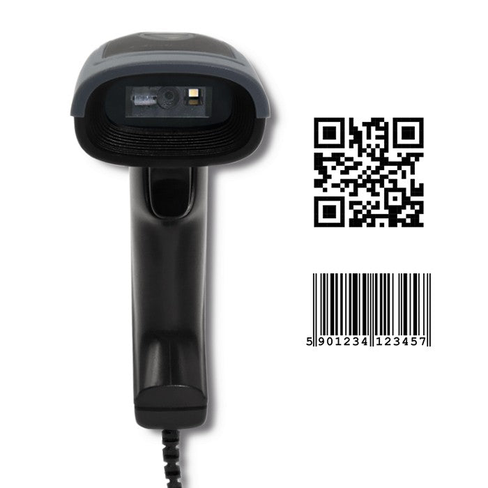 Qoltec Wired QR & Laser scanner | USB