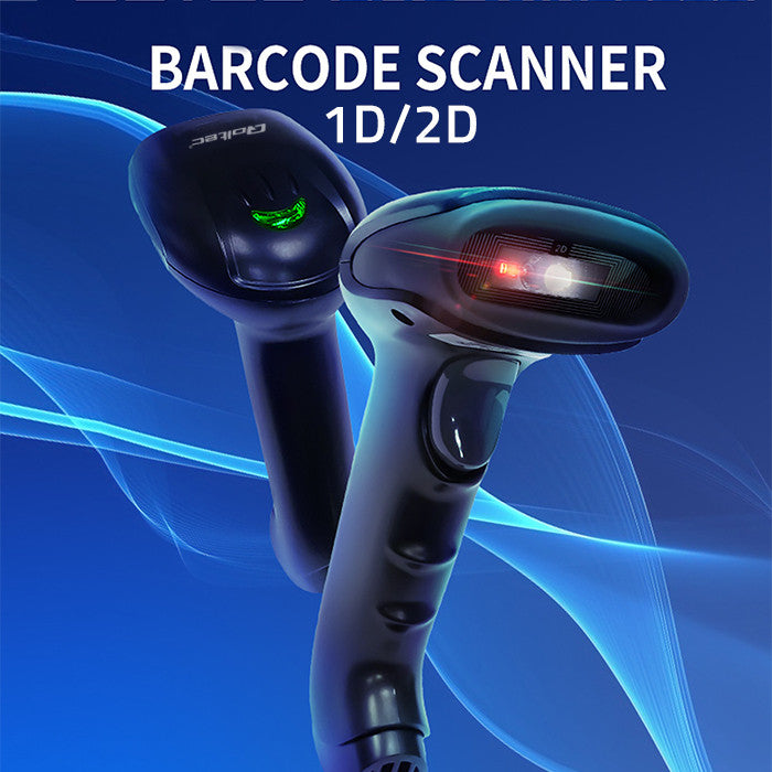 Qoltec Wireless laser scanner 1D | 2D | Black