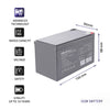 Qoltec AGM battery | 12V | 12Ah | Maintenance-free | Efficient| LongLife | for UPS, security