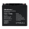 Qoltec AGM battery | 12V | 17Ah | Maintenance-free | Efficient| LongLife | for UPS, scooter