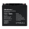 Qoltec AGM battery | 12V | 18Ah | Maintenance-free | Efficient| LongLife | for UPS, scooter