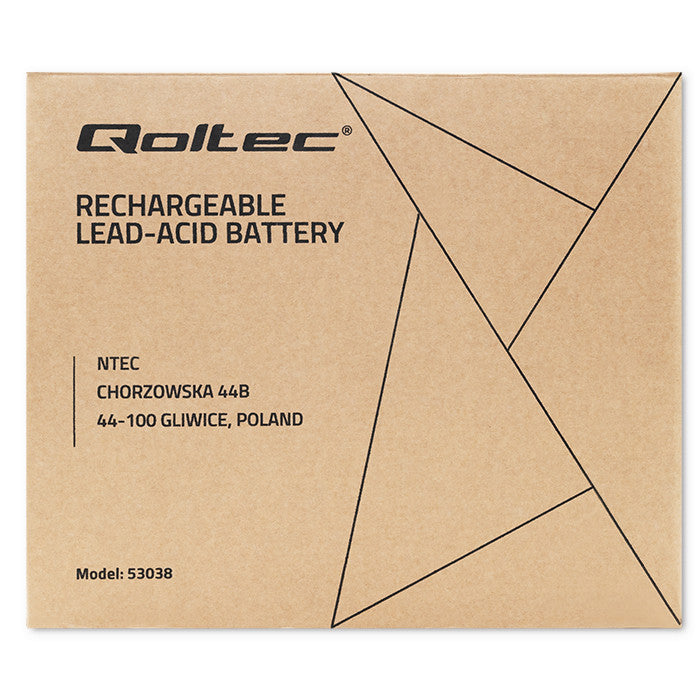 Qoltec AGM battery | 12V | 100Ah | 28.1kg | Maintenance-free | Strong | LongLife | for UPS, RV, boat, heater