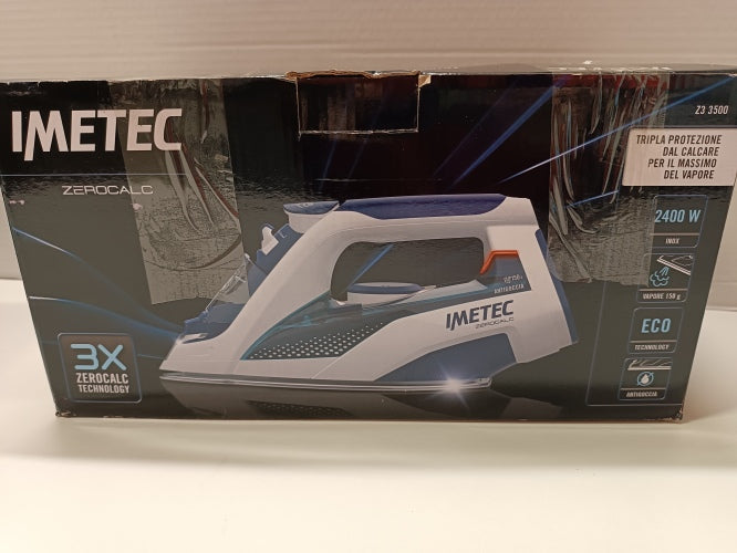 Ecost Customer Return, Imetec ZeroCalc Z3 3500 Steam Iron with Anticalcare Technology, Multi-Hole St