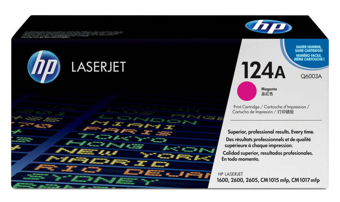 HP 124A Magenta Original Toner Cartridge - (Q6003A) - open box