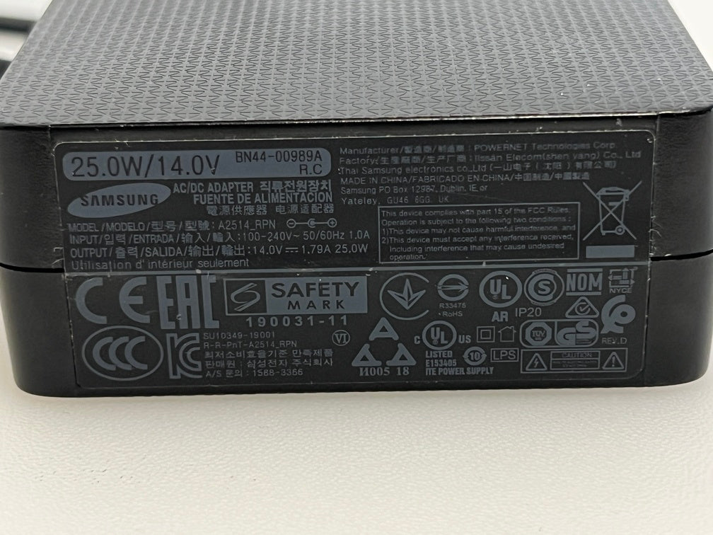 Samsung BN44-00989A / A2514_RPN – 14 V ⎓ 1.79 A (25 W) AC Adapter