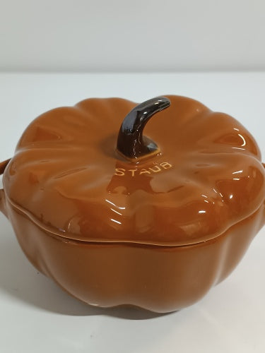 Ecost Customer Return, Staub 40511-555 Pumpkin Cocotte 5.1 inches (13 cm), Ceramic, Heat Resistant,