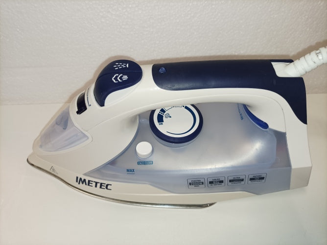 Ecost Customer Return, Imetec Titanox K109 Steam Iron Stainless Steel Plate 0.23 L 2000 W White/Blue