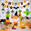 Ecost Qpout Halloween Party Hanging Decorations, Pack of 6 Hanging Ghost Ornament and Happy Hallowee