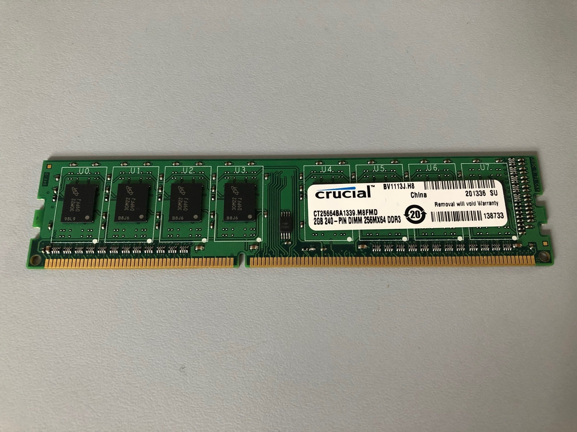 CT25664BA1339.M8FMD 2GB DDR3 SDRAM memory