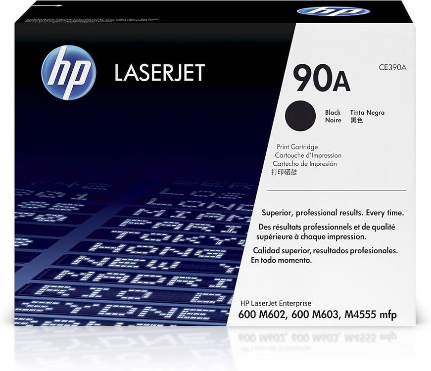 HP Original Toner Cartridge 90A Black (CE390A) - open box