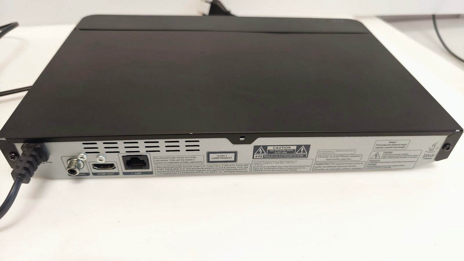 Philips BDP2100/12 Blu-ray Disc/DVD player - back panel