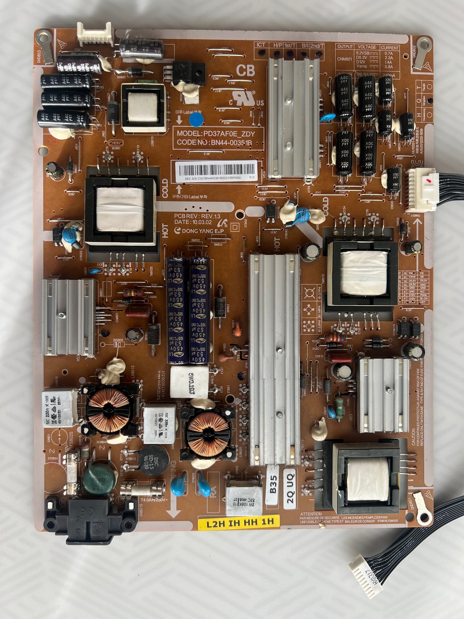 BN44-00351B PD37AF0E_ZDY power supply for Samsung UE32C5105