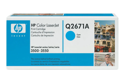 HP No. 309A Q2671A original toner cartridge - cyan