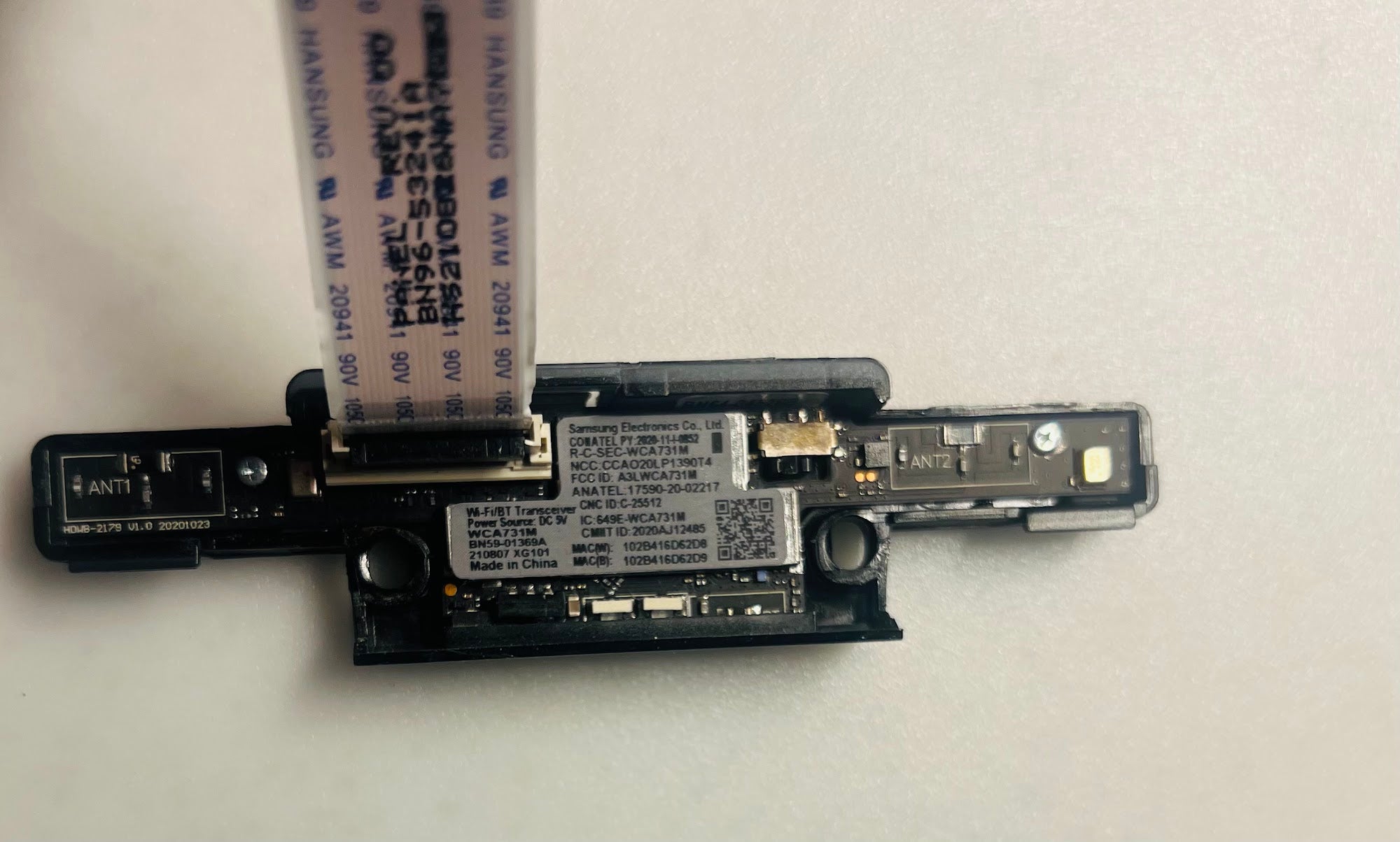 WCA731M BN59-01369A Wi-Fi/Bluetooth module with IR board for Samsung QE55QN85AAT