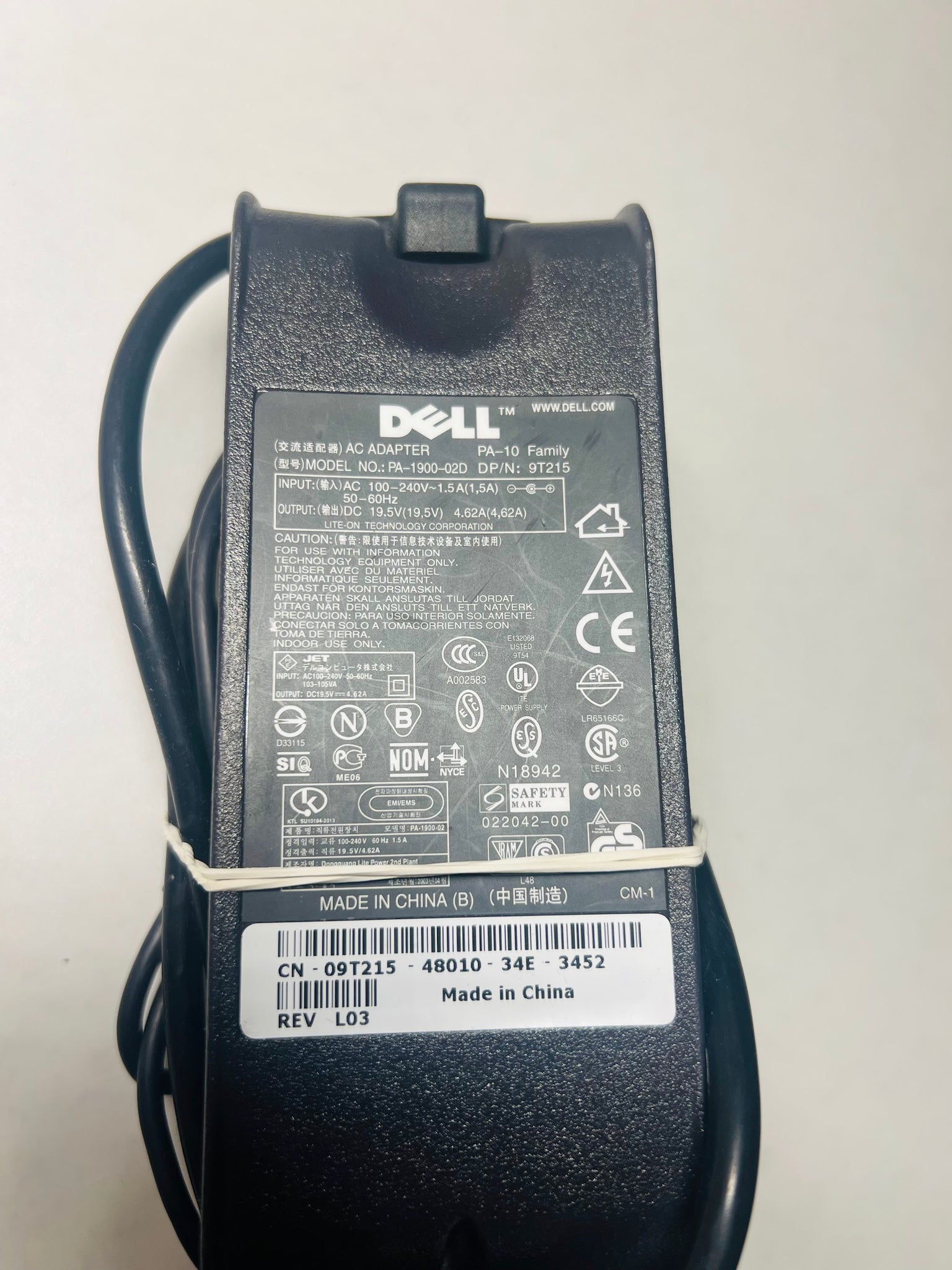 Dell PA-1900-02D Adapter - 9T215 19.5V 4.62A 90W