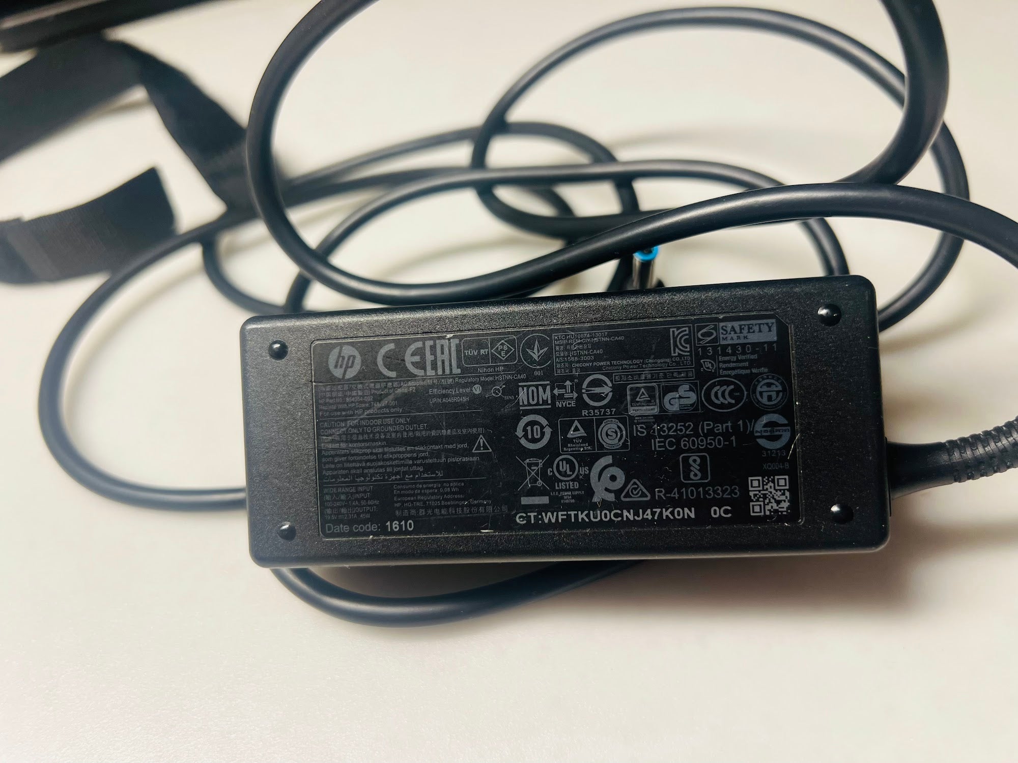 HP HSTNN-CA40 Adapter - 854054-002 19.5V 2.31A 45W