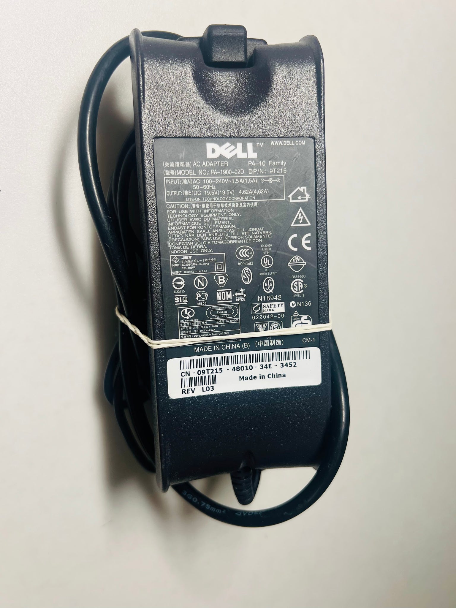 Dell PA-1900-02D Adapter - 9T215 19.5V 4.62A 90W