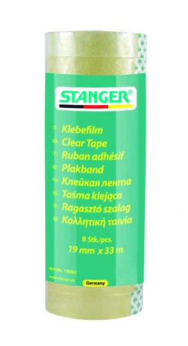 STANGER Clear Tape 19 mm x 33 m, 8 pcs. 18062