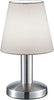 Ecost customer return Trio Leuchten 599600101 Table Lamp, Matte Nickel with Fabric Shade,