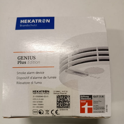 Ecost customer return Hekatron Genius Plus Edition Smoke Detector with 10 Year Battery – Test Winner