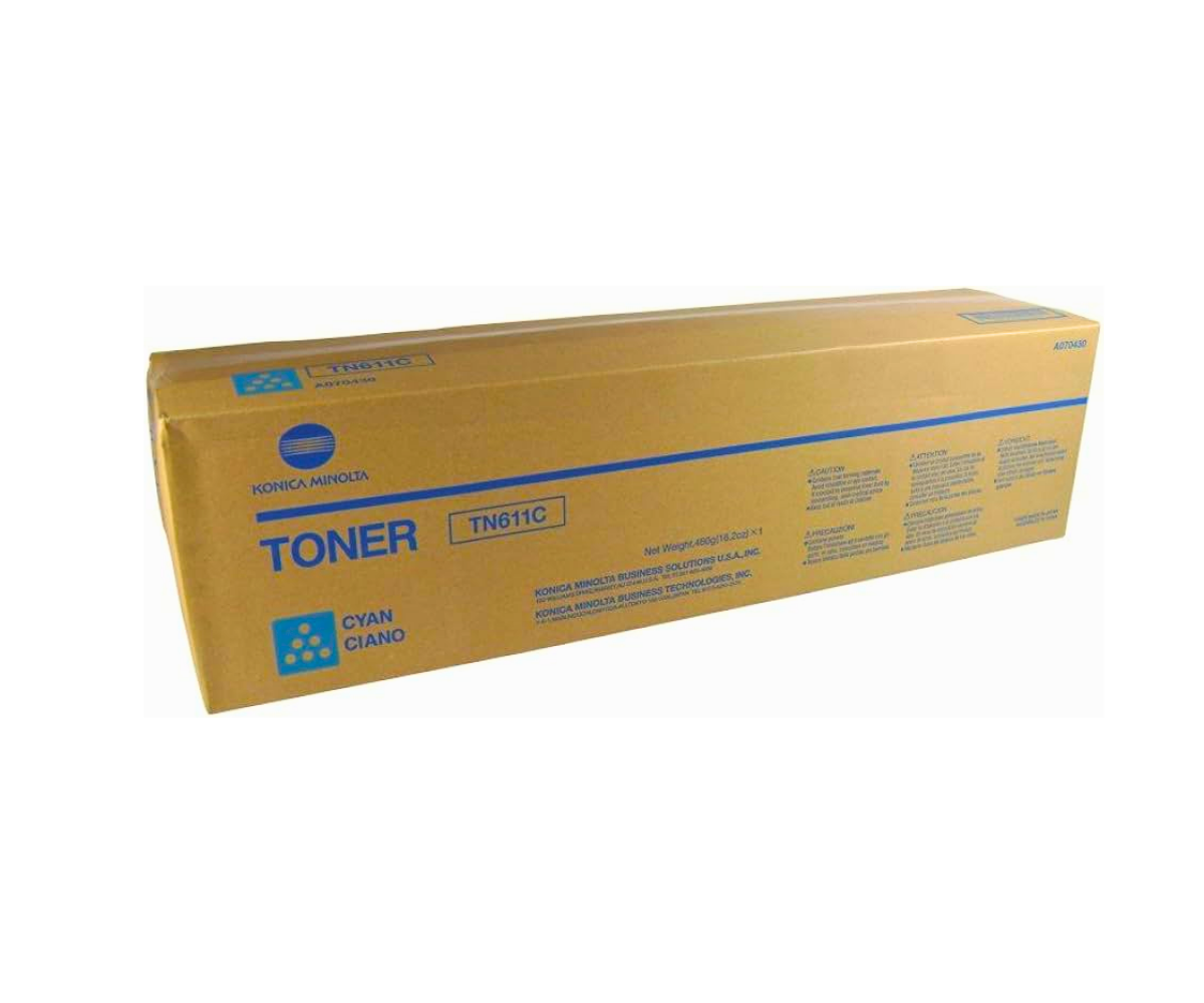 Konica Minolta A070430 (TN611C) Cyan Toner Cartridge