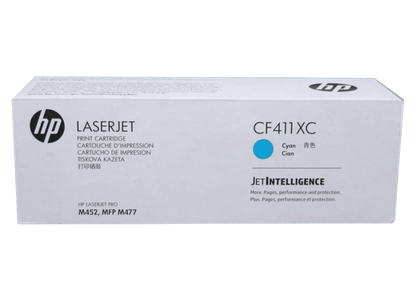 HP 410X high capacity cyan toner cartridge - CF411XC - open box