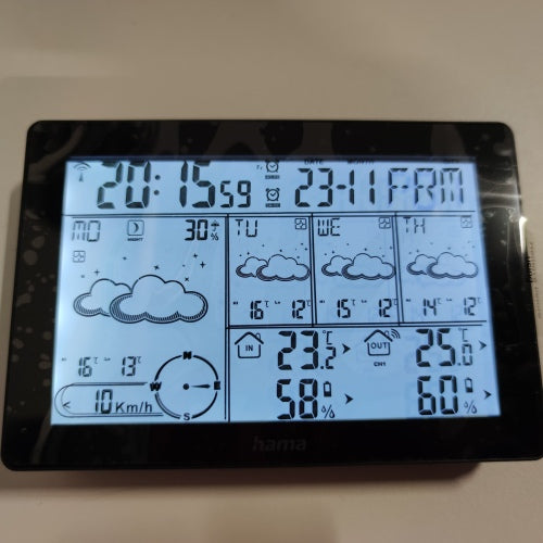 Ecost customer return Hama Professional Weather Station (Weather Forecast with Data from Professiona