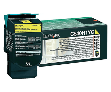 Original Lexmark Yellow High-Yield Toner Cartridge (C540H1YG)