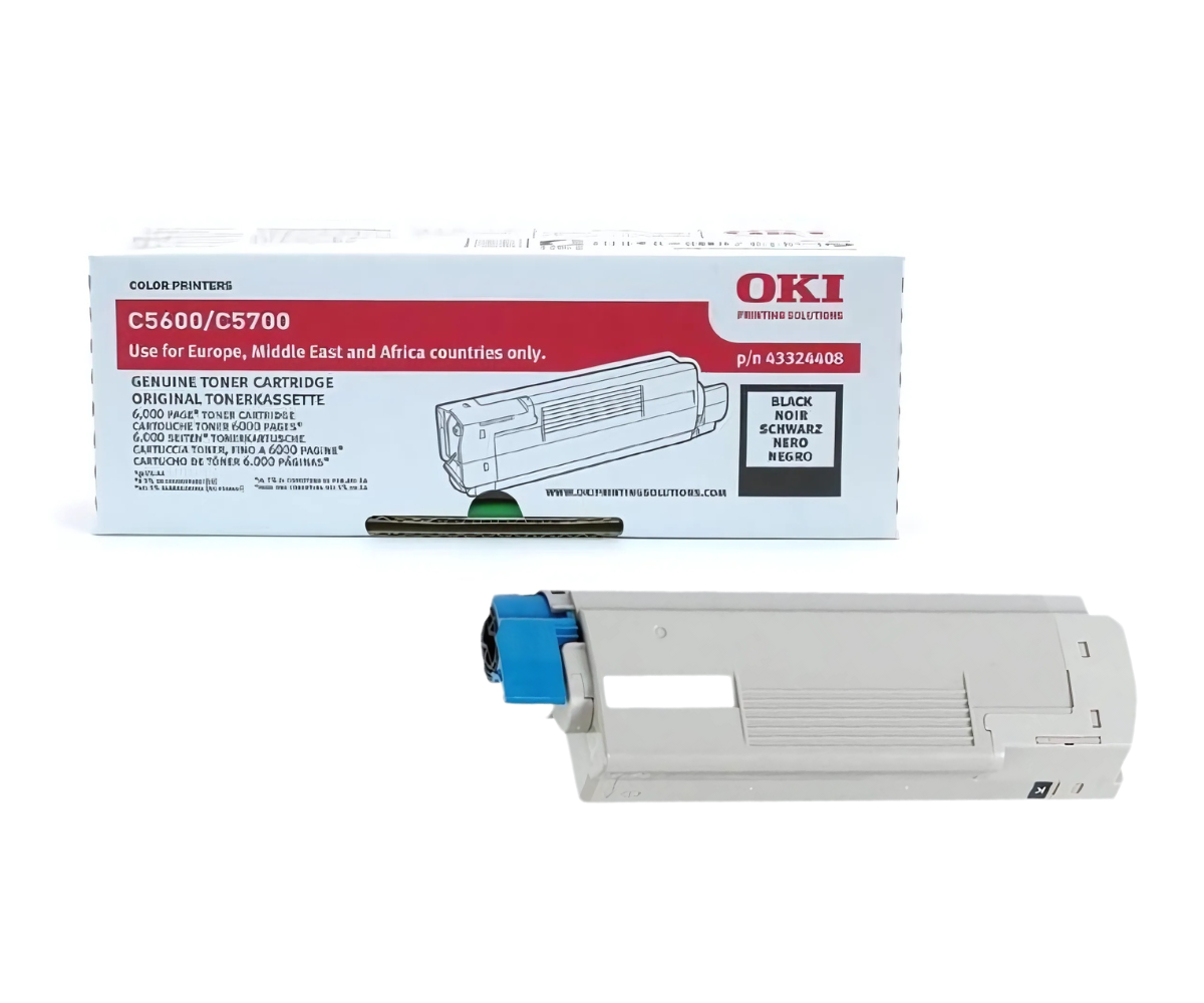 Original OKI Black Toner Cartridge (43324408)