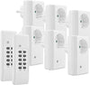 Ecost customer return mumbi Radio Plug Sockets Set Including 6 x Radio Plug Sockets and 2 x/Wireless