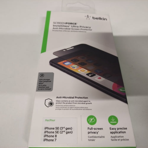 Ecost customer return Belkin Screen Force Tempered Glass, iPhone 7/8 Plus, transparent