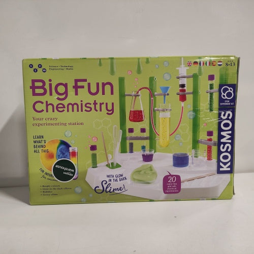 Ecost customer return Kosmos Big Fun Chemistry – Crazy Chemistry Station, sticky slime, bubbling liq