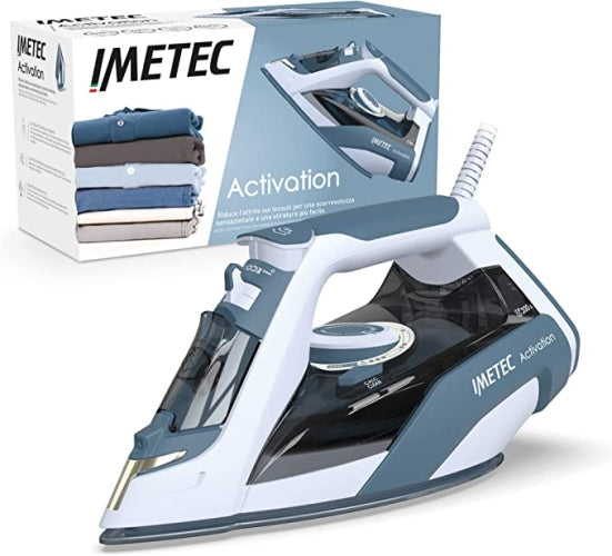 Ecost customer return Imetec Activation 9029 Steam Iron, Ceramic and Tourmaline Sliding Plate, 200