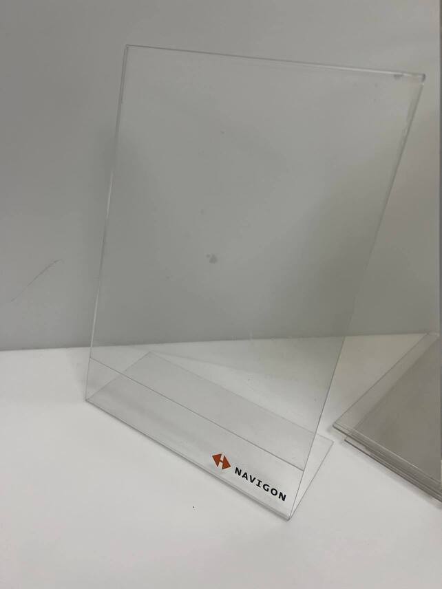 L-Shaped Plastic Promotional Display Stands A4 (30 cm x 21 cm)