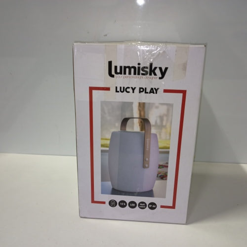Ecost customer return Wireless Bluetooth speaker lamp with aluminum handle, white/multicolor LED