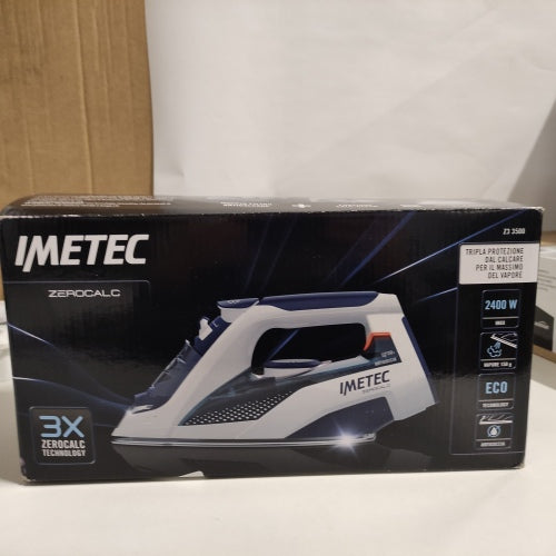 Ecost customer return Imetec ZeroCalc Z3 3500 Steam Iron with Anticalcare Technology, MultiHole Sta