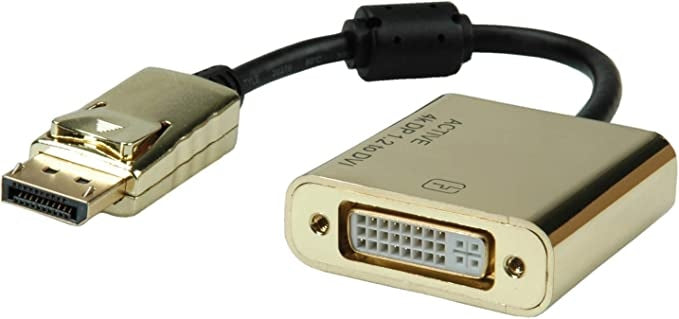 Ecost customer return ROLINE GOLD 4K DPDVI Adaptor Active v1.2 DP ST  DVI BU, Retail Blis