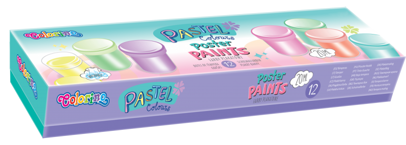 Colorino Pastel Poster paints 20 ml 12 colours