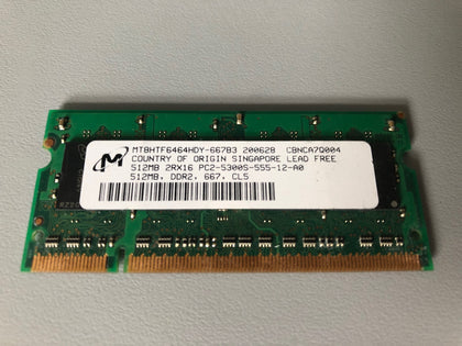 MT8HTF6464HDY-667B3 DDR2 SDRAM memory