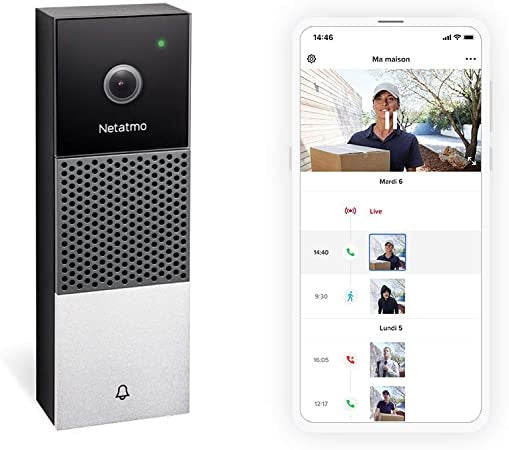 Ecost customer return Netatmo Intelligent Video Doorbell, WiFi, Audio, Personal Detection, No ABO Fe