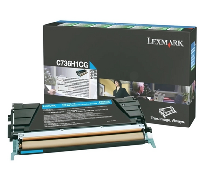 Original Lexmark High Yield Cyan Toner Cartridge (C736H1CG)