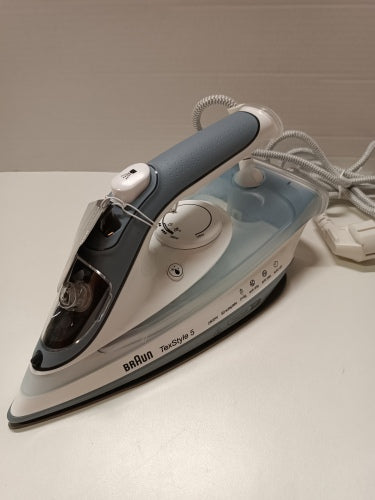 Ecost Customer Return, Braun TexStyle 5 SI 5078 GY Dry & Steam iron EloxalPlus soleplate 2800 W Grey