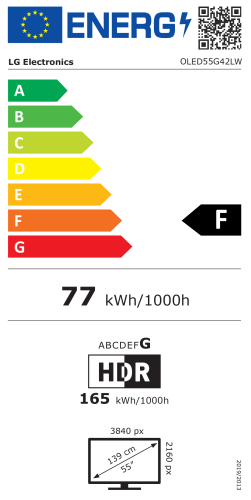 LG OLED evo AI OLED55G42LW (2024) TV 55'' 4K UHD 3840x2160, Smart TV, Grey
