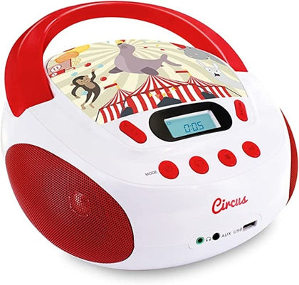 Ecost Customer Return, Metronic CD / MP3 Radio red/White