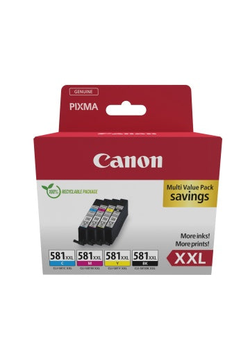 Canon CLI-581XXL (1998C007) Ink Cartridge Multipack, C/M/Y/BK