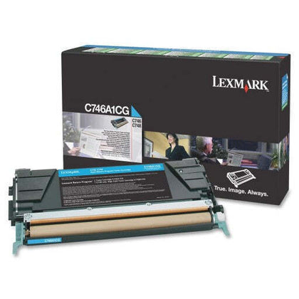 Original Lexmark C746A1CG cyan toner - open box