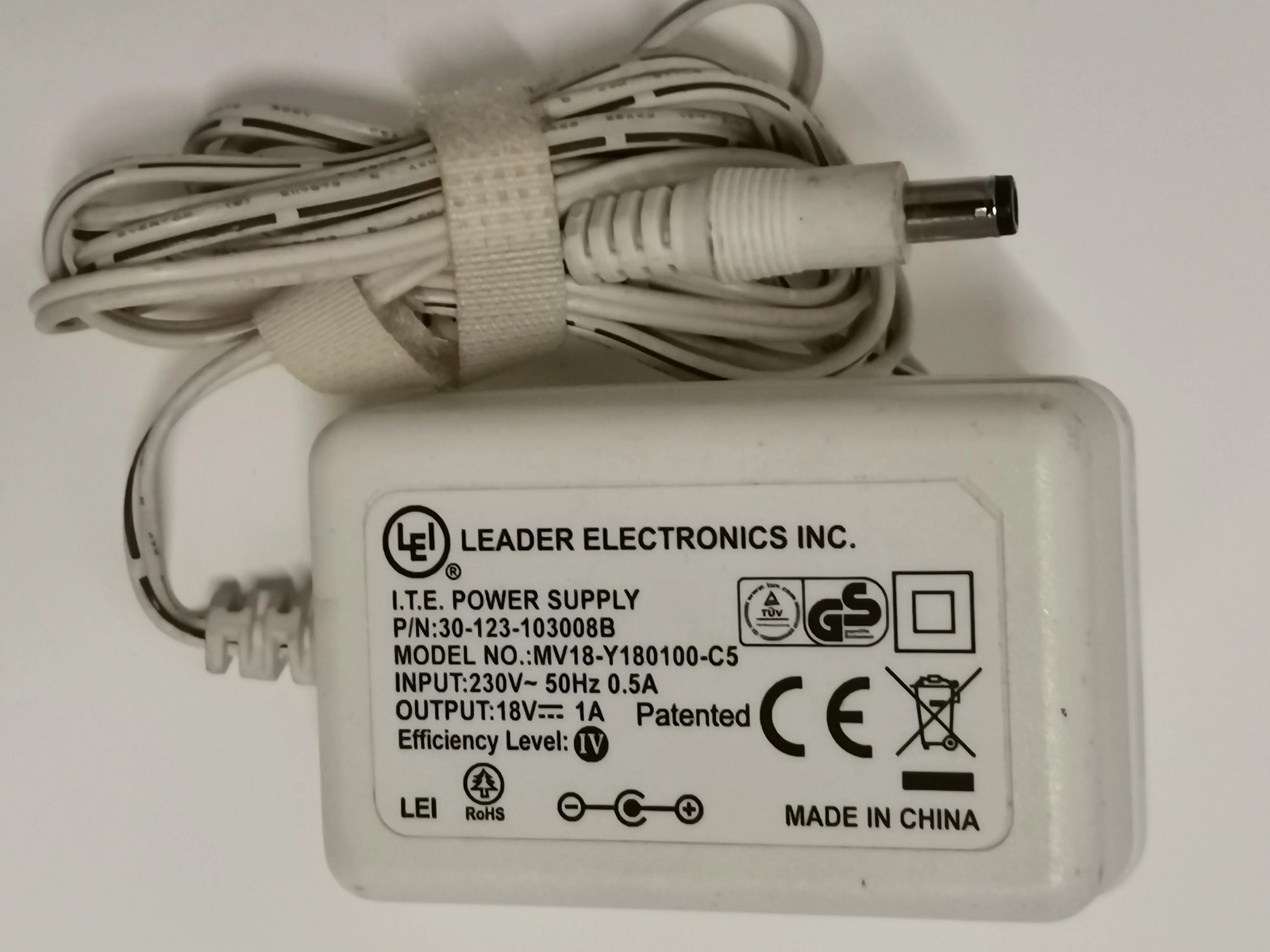 LEI LEADER ELECTRONICS INC POWER SUPPLY 30-123-103008B MV18-Y180100-C5 18V-1V