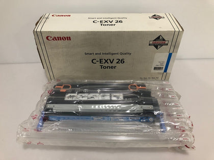 Original Canon C-EXV 26 cyan toner cartridge - open box