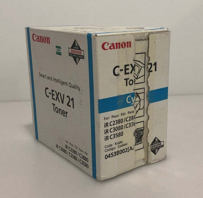 Canon C-EXV 21 cyan toner cartridge - open box