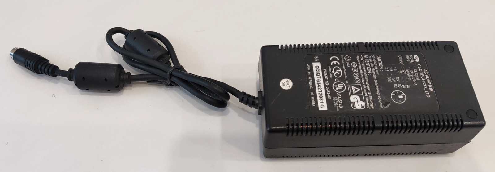 C&C AC ADAPTOR CE92HM 5V-2A 12V-2A Power Adapter